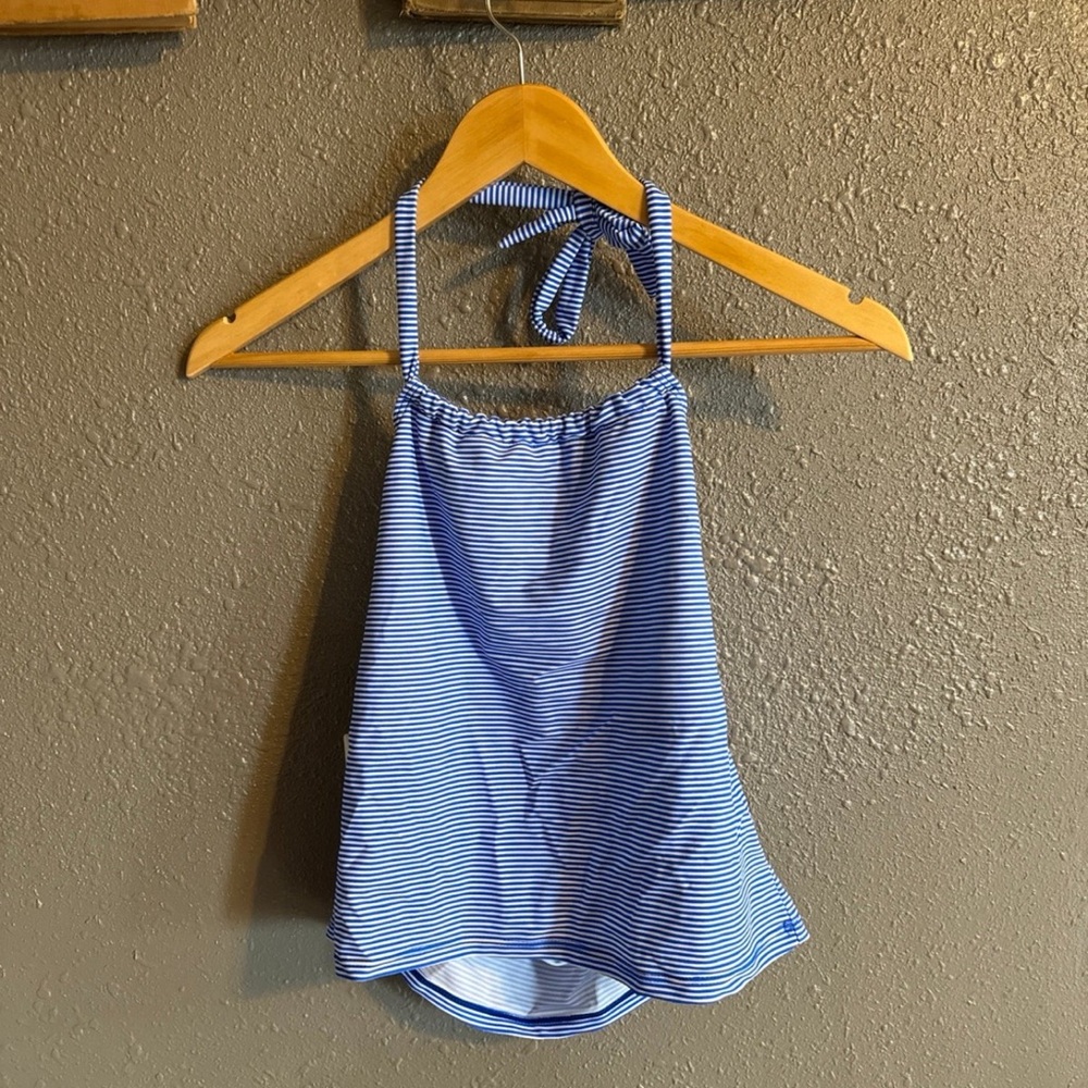 Janelabay Blue Striped Crop Top